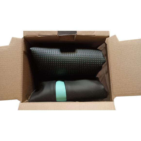 Autocraft Milan Sport Seat Leather Covers Set AC2063TQ Black & Mint Teal Green - Picture 4 of 9